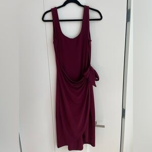 Express burgundy wrap tank dress